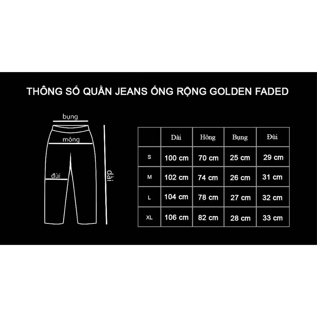 Quần Jeans ống rộng Golden Faded ODIN CLUB, Quần Bò ống rộng, Local Brand ODIN CLUB