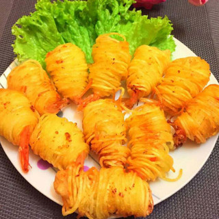 Tôm cuộn khoai vỉ