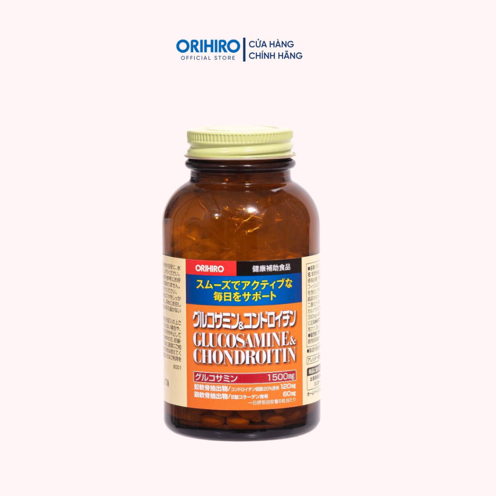 Viên uống bổ xương khớp Cao Cấp Glucosamine và Chondroitin Orihiro 480 viên