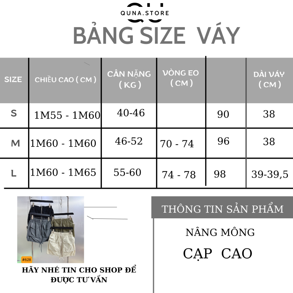 Chân váy gió ngắn 2 túi hộp khóa trước #628