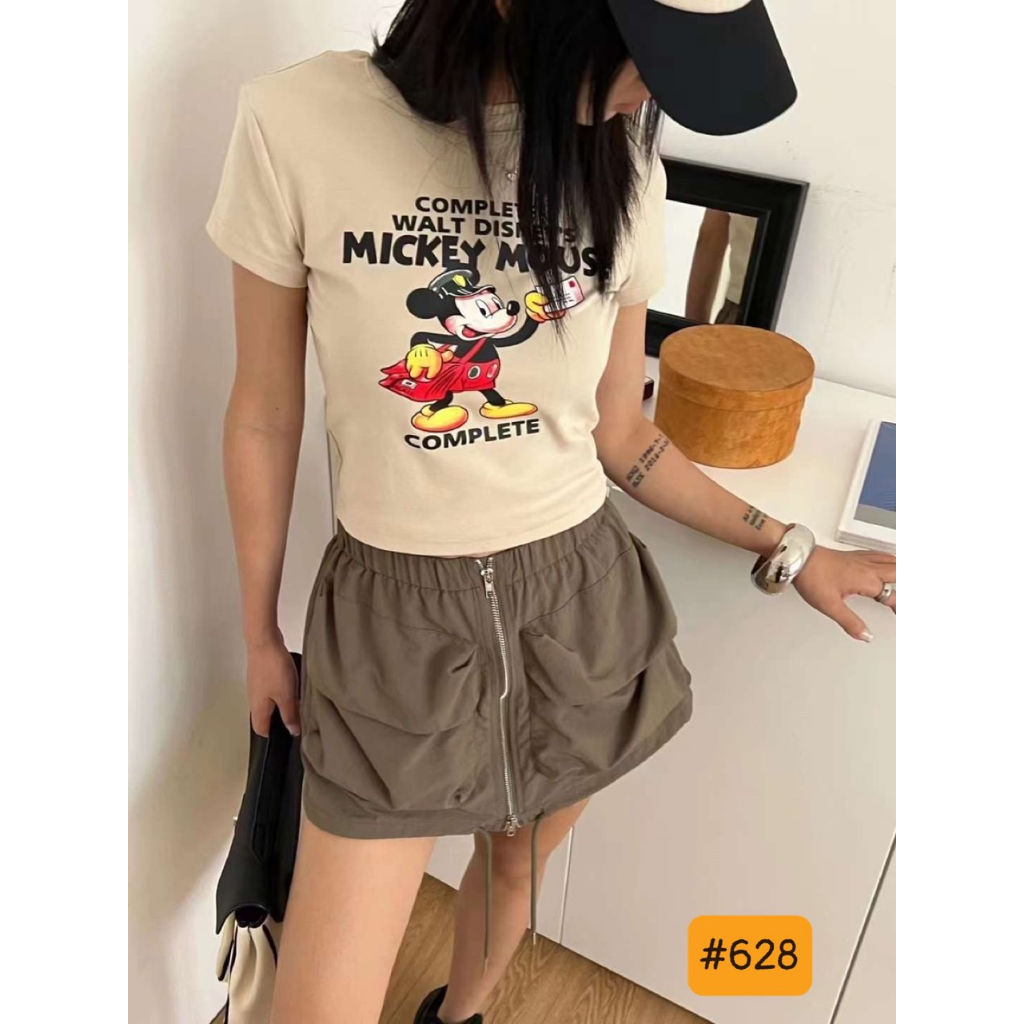 Chân váy gió ngắn 2 túi hộp khóa trước #628