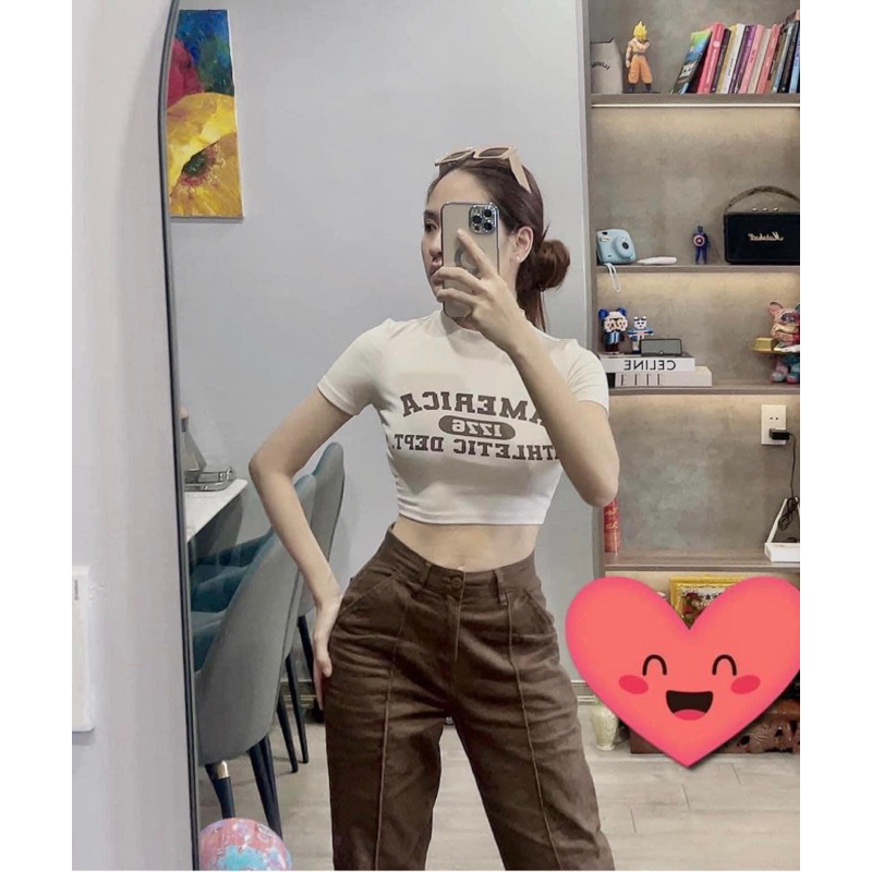 Áo thun tăm croptop Be 1776  - CÓ SẴN
