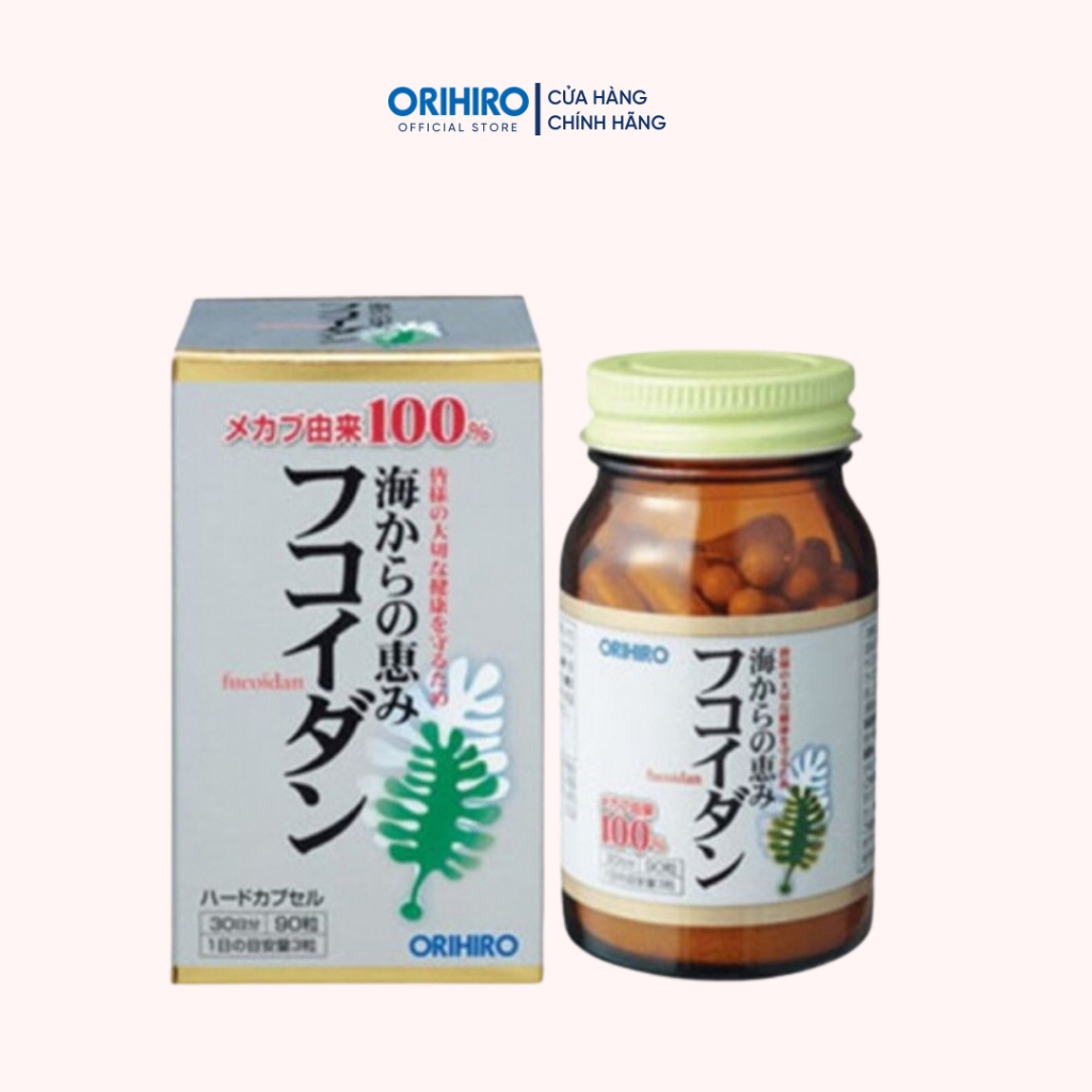Tảo Fucoidan Orihiro 90 viên (BẢO HÀNH 3 THÁNG) viên nhỏ dễ uống