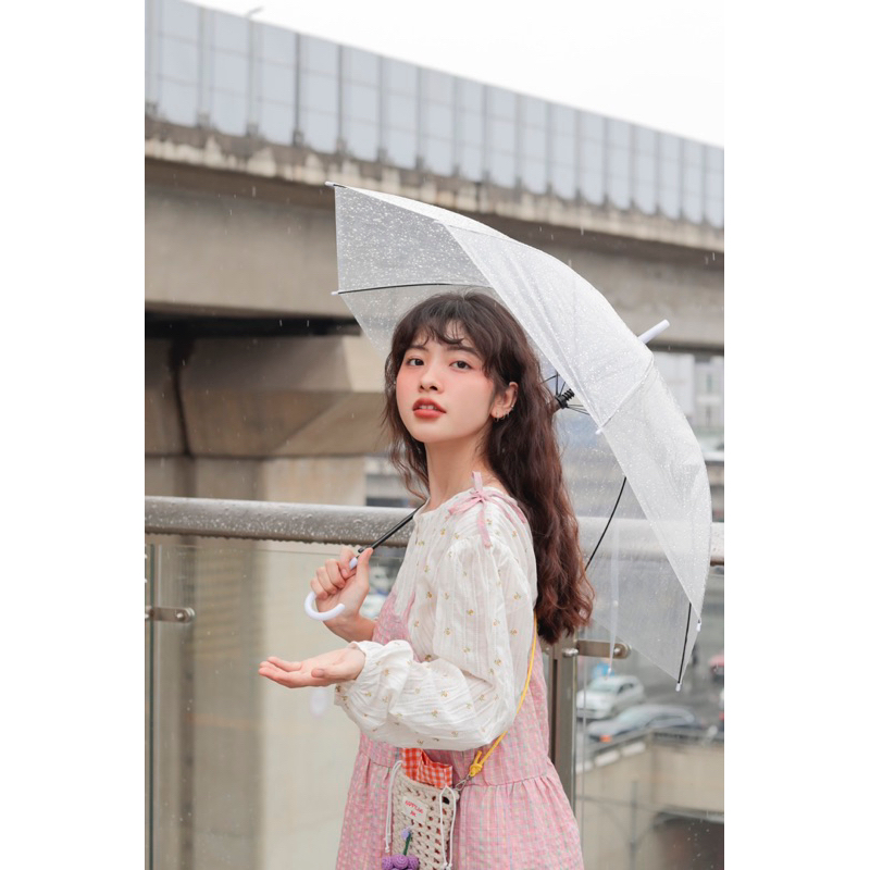 Váy hai dây Lá Xoè chất liệu vải xốp dập nhăn hoạ tiết kẻ caro | dây buộc nơ vai