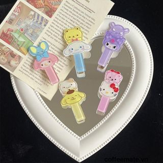 ⚡SANRIO/ Kuromi Kẹp Tóc Bằng Acrylic Họa Tiết Hoạt Hình Đáng Yêu