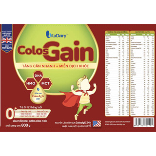 Sữa ColosGain Colos Gain 0+ 800g