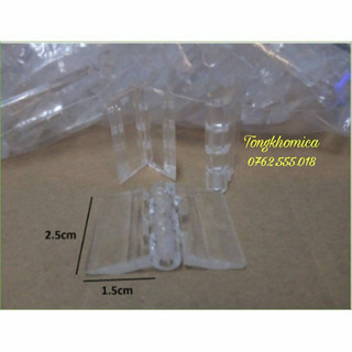 Bản lề mica trong suốt kích thước 2,5x1,5cm