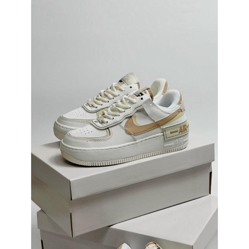 Shop  siêu phẩm giày AF1SHADOW NÂU NUDE.MIỄN PHÍ SHIP . ẢNH THẬT SHOP TỰ CHỤP