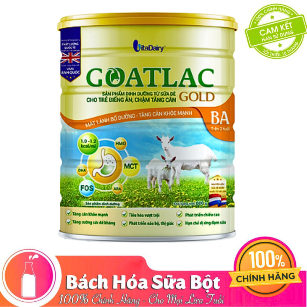 Sữa Dê GOATLAC Gold_800g - (0+, 1+, 2+, BA)