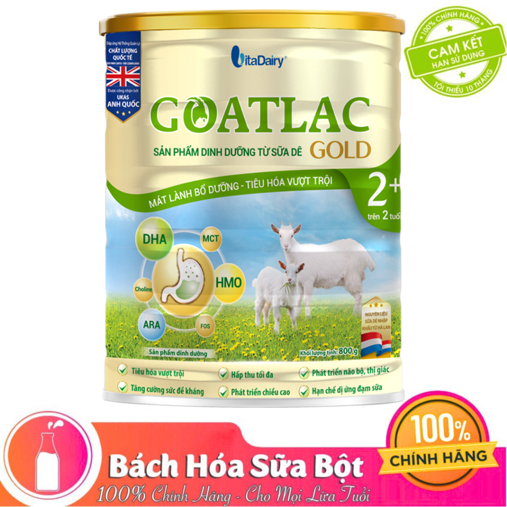 Sữa Dê GOATLAC Gold_800g - (0+, 1+, 2+, BA)