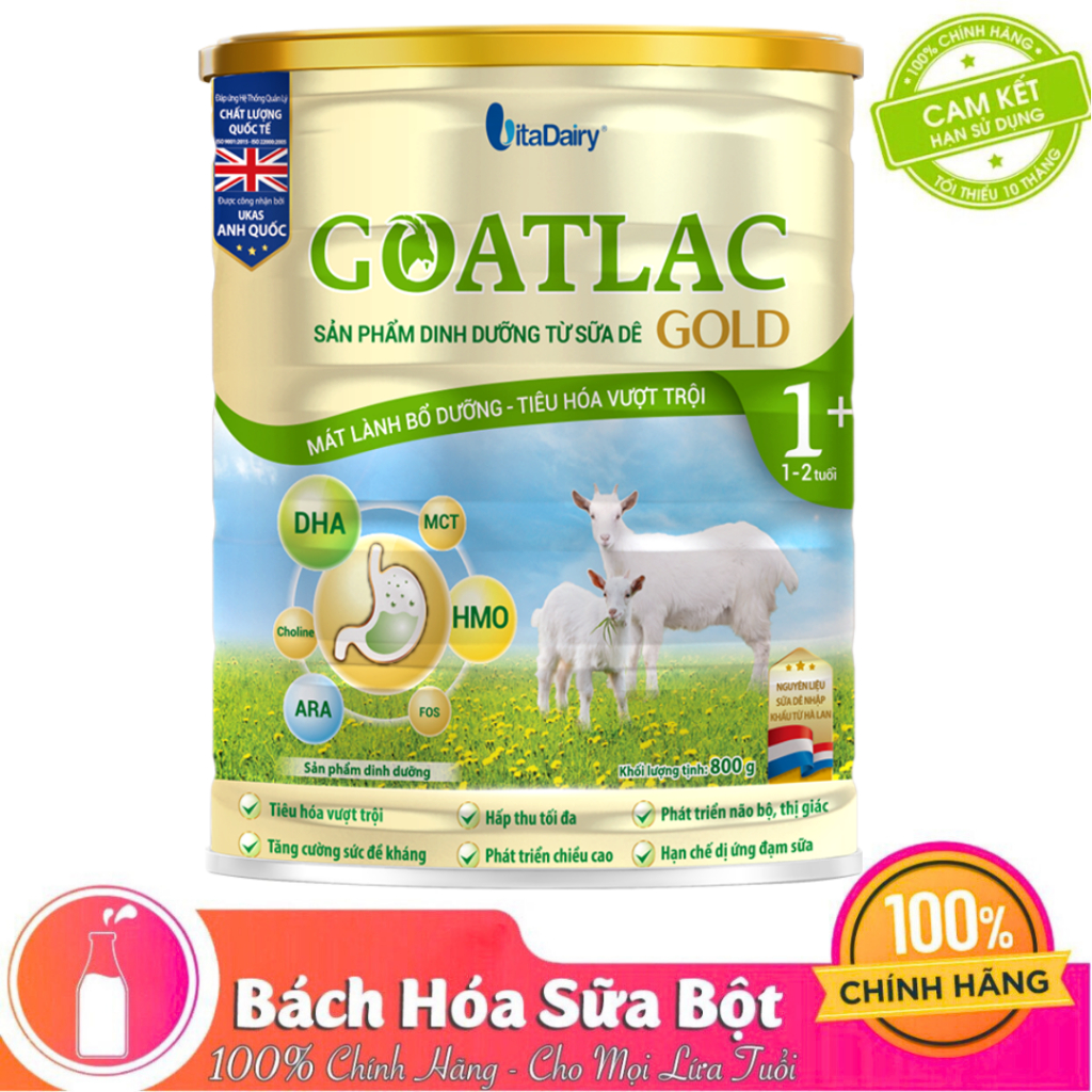 Sữa Dê GOATLAC Gold_800g - (0+, 1+, 2+, BA)