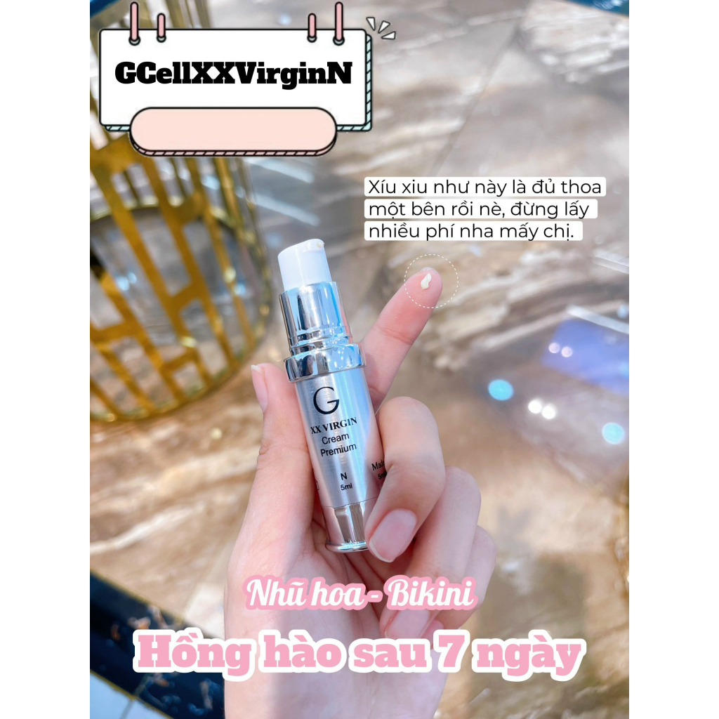 Kem Làm Hồng, , Nách, Mông, Bẹn, Nhũ Hoa, Bikini XXVirgin - Gcell 5ml Hàn Quốc.