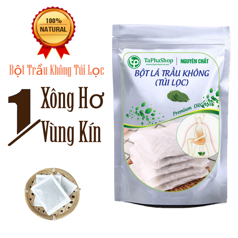 Bột Lá Trầu Không (Dạng Túi Lọc) Xông Hơ Vùng Kín, Khử Mùi Cơ Thể, Se Khít