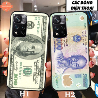 Ốp lưng điện thoại in hình Tờ 500k , 100k , 100 đô , 10k cũ , 5k , 1k ...cho đt Xiaomi các dòng chất liệu kính cường lực