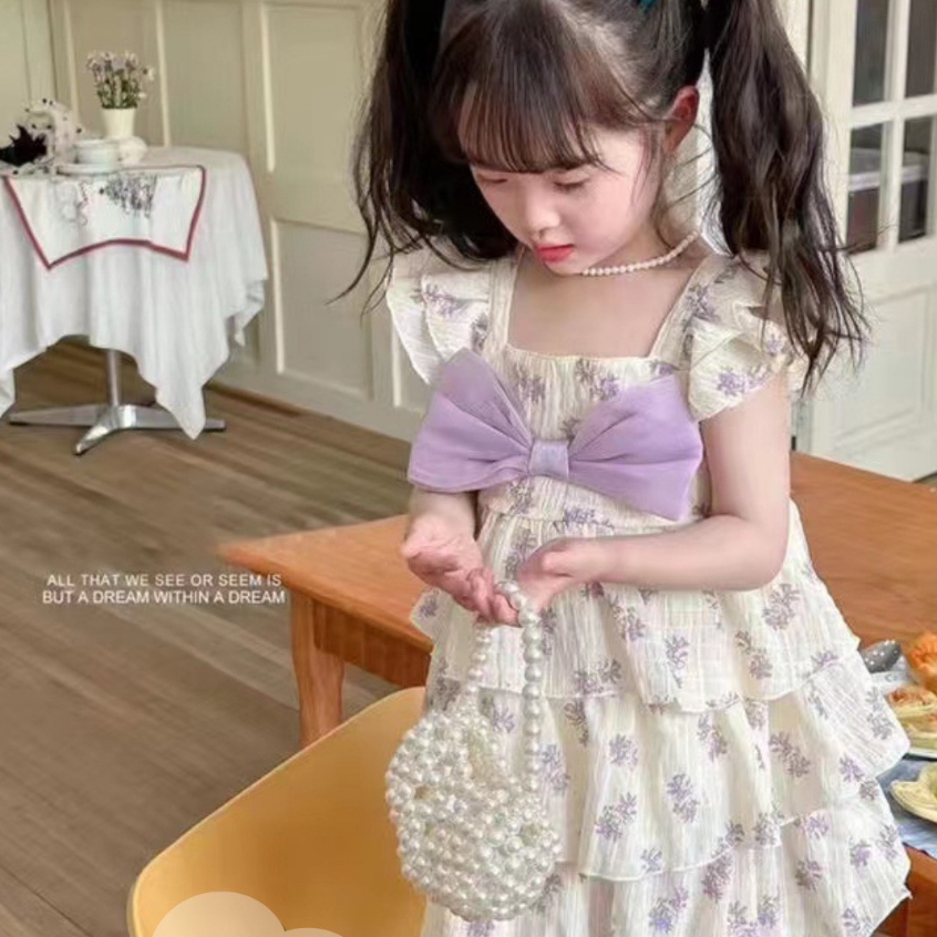 Váy xinh cho bé gái.Nơ 3 Tầng Công Chúa Cho Bé gái từ 8 đến 19ki