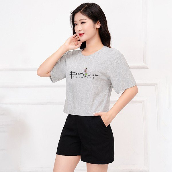 Áo phông nữ Dáng croptop Chất cotton mát lạnh Phom chuẩn - thương hiệu Fam