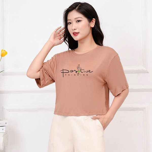 Áo phông nữ Dáng croptop Chất cotton mát lạnh Phom chuẩn - thương hiệu Fam