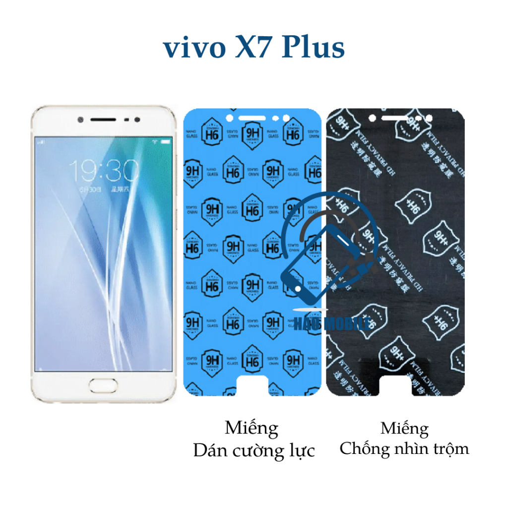 Dán cường lực dẻo nano vivo X7 Plus ( trong suốt và chống nhìn trộm )