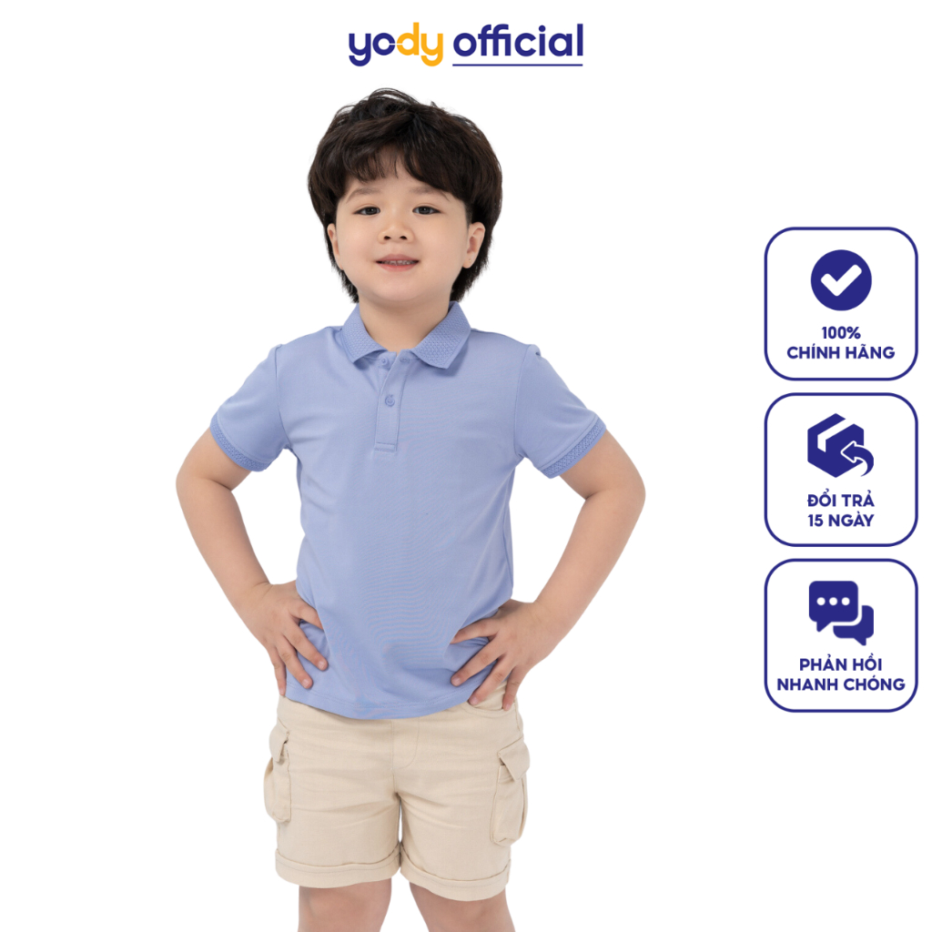 Áo polo trẻ em YODY chất liệu coolmax siêu mát - APK5019