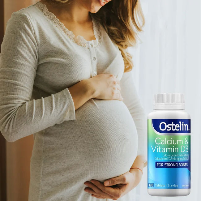 Canxi bầu ostelin bổ sung canxi và vitamin D cho bà bầu hỗ trợ phòng chống còi xương, dị tật ở thai nhi
