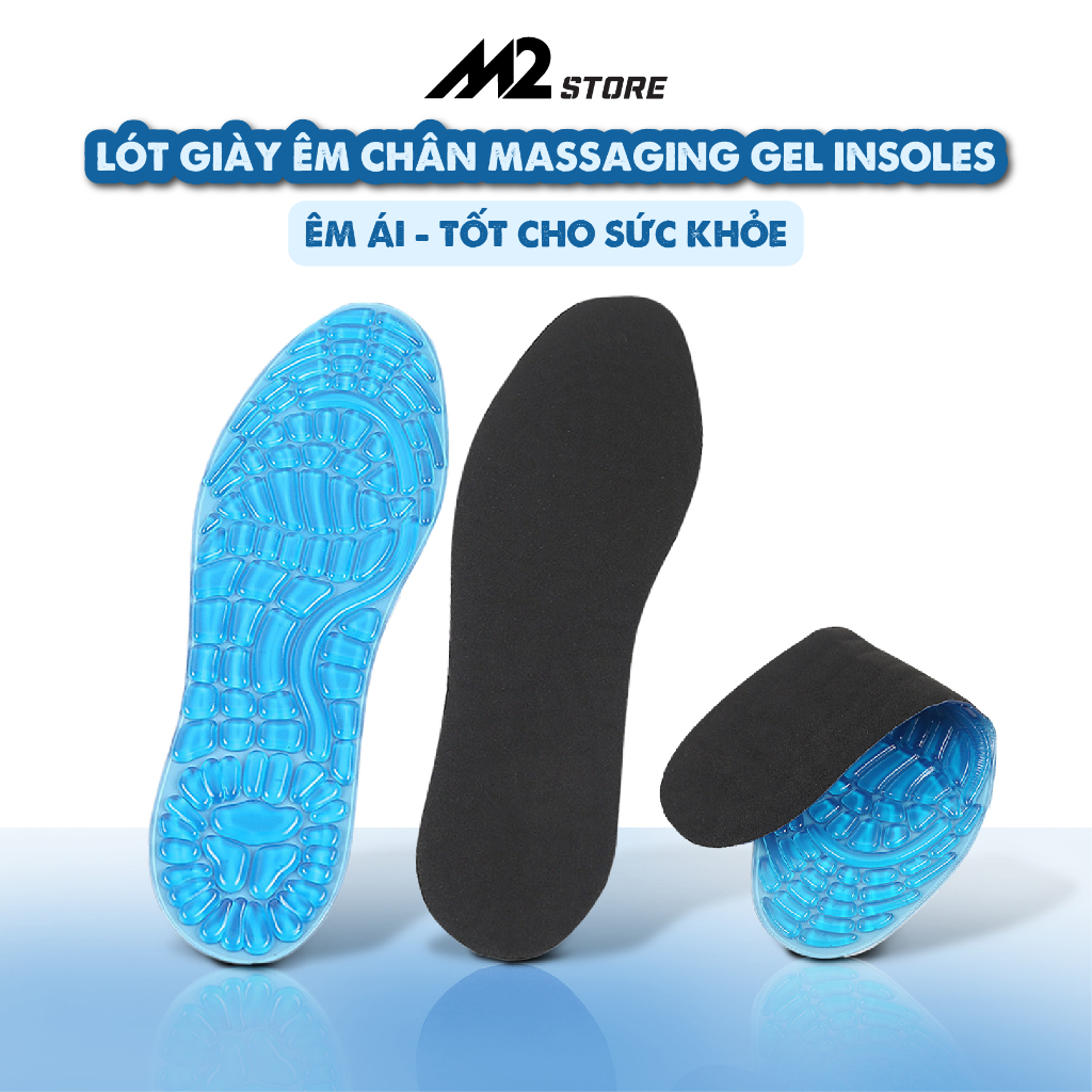 Lót giày êm chân massaging gel insoles cao cấp LGEC02