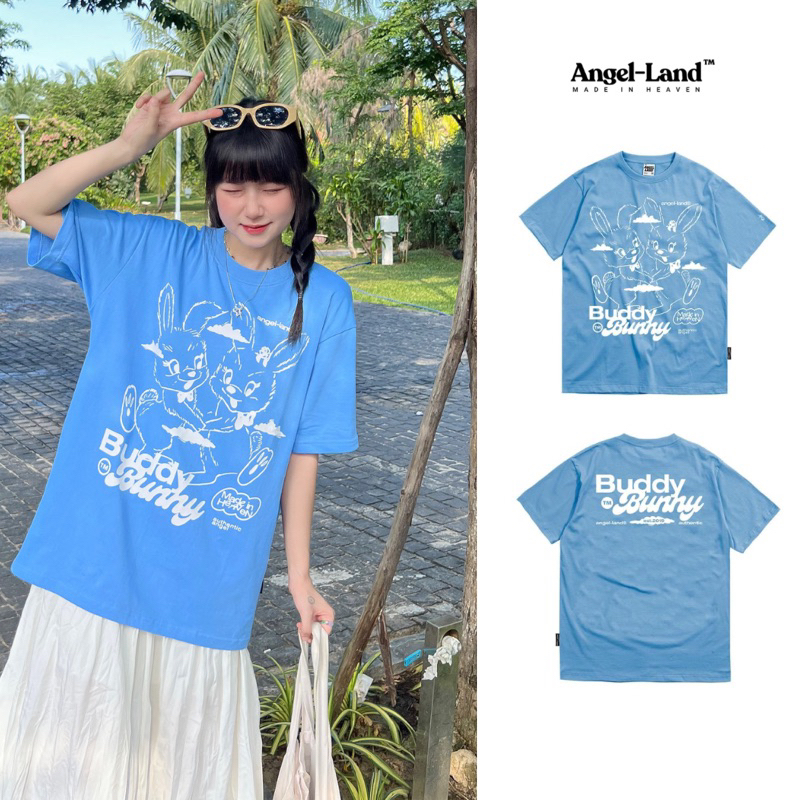 Áo Thun Angel-Land Buddy Bunny Bright Blue T-shirt - BBT