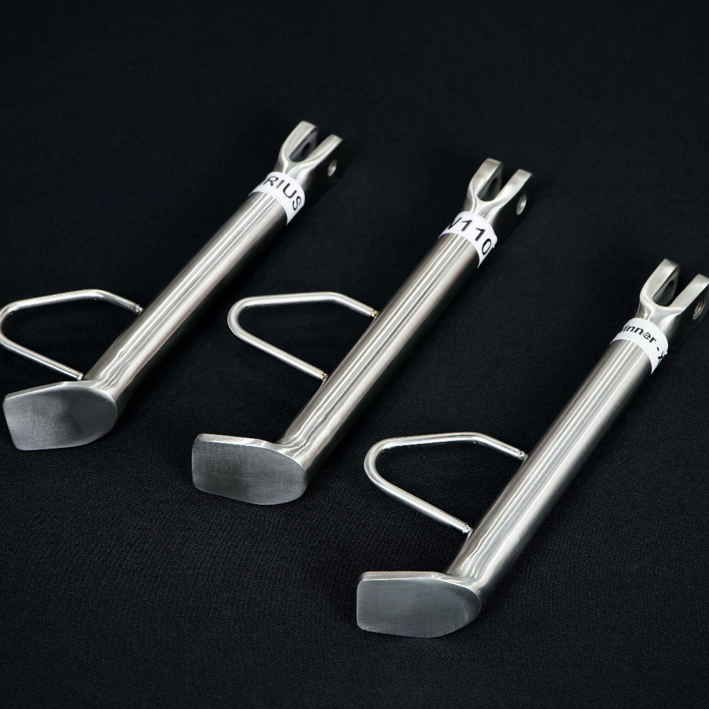 Chân chống nghiêng Inox 304 đặc dành cho Wave, Dream, Exciter, Winner, SH, AB, Sirius