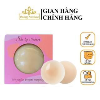 Miếng dán ngực silicon nhiệt tự thân She by stickers Mẫu mới dán ti siêu mỏng ôm khít bền đẹp Set 3 cặp - PHUONGANHOUSE