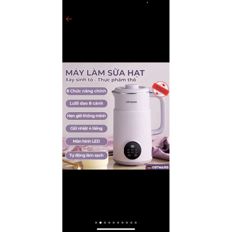 MÁY LÀM SỮA HẠT, MÁY NẤU SỮA HẠT TỰ ĐỘNG OSTMARS