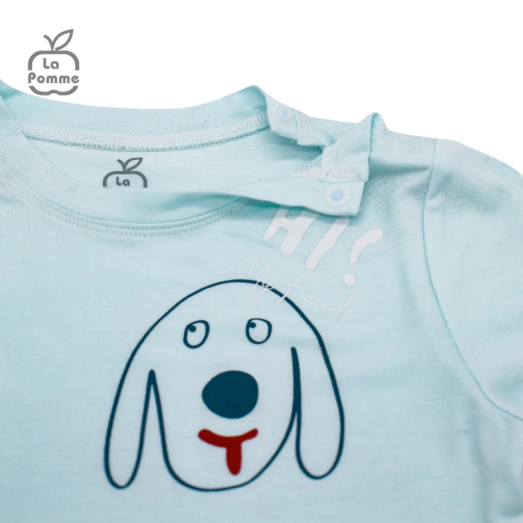 Bộ quần áo dài tay trơn màu cho bé trai, bé gái LA POMME SL238