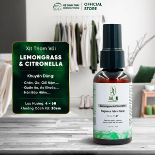 Tinh Dầu Xịt Thơm Vải Jalin Lemongrass & Citronella (Hương Sả Chanh) - 50ml