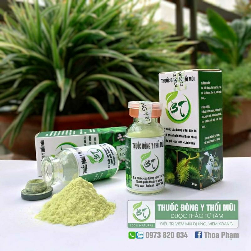 Thổi mũi BT 31gr Lương y Bùi Văn Tá thanh phần 100% tự nhiên