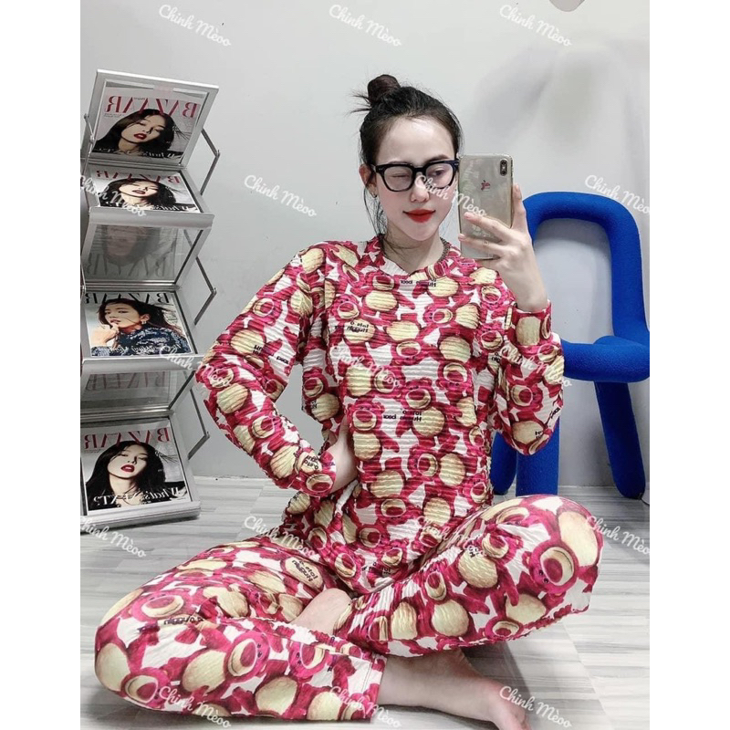 Set đồ bộ Ủ KEM ,MẶC NHÀ HÌNH IN HOẠT HÌNH