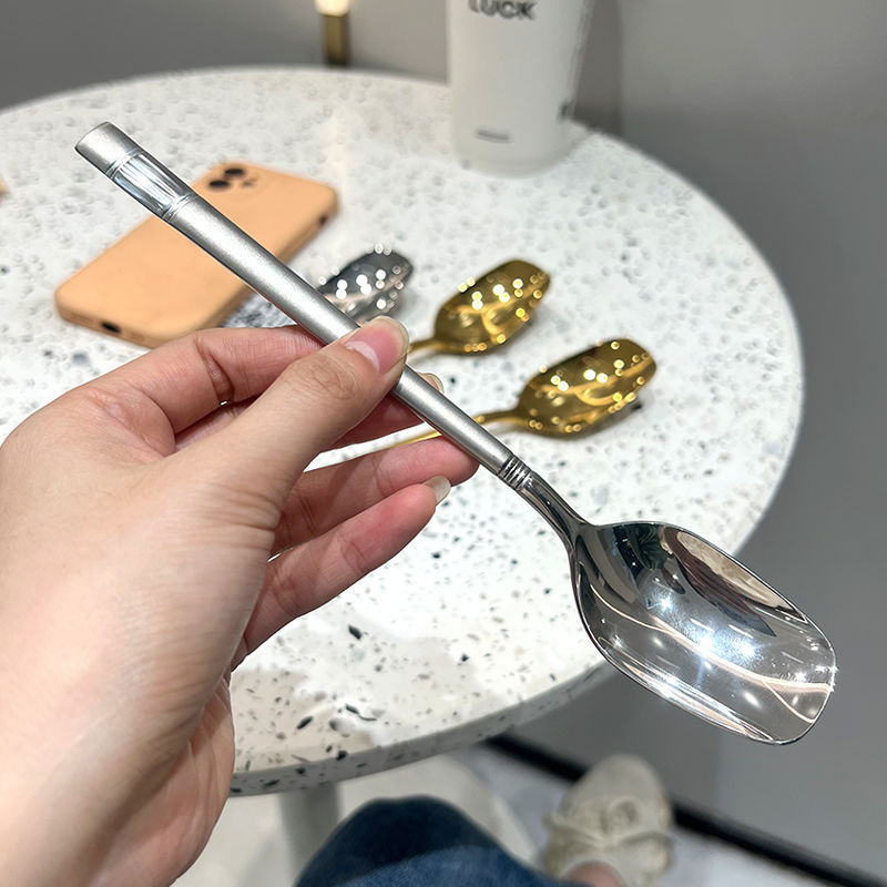 Set 5 Thìa Inox Cán Dài Cao Cấp