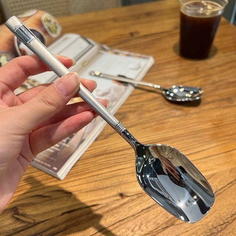 Set 5 Thìa Inox Cán Dài Cao Cấp