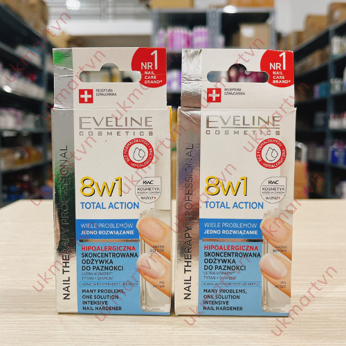 Sơn Dưỡng Móng Eveline 8w1 Total Action 12ml
