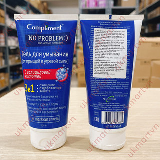 Gel Rửa Mặt Giảm Mụn Compliment No Problem 200ml