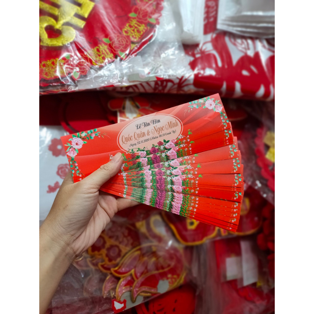 TEM DÁN CHAI NƯỚC SUỐI 355ml ĐÁM CƯỚI HỎI SINH NHẬT TIỆC PARTY HAFU HOUSE