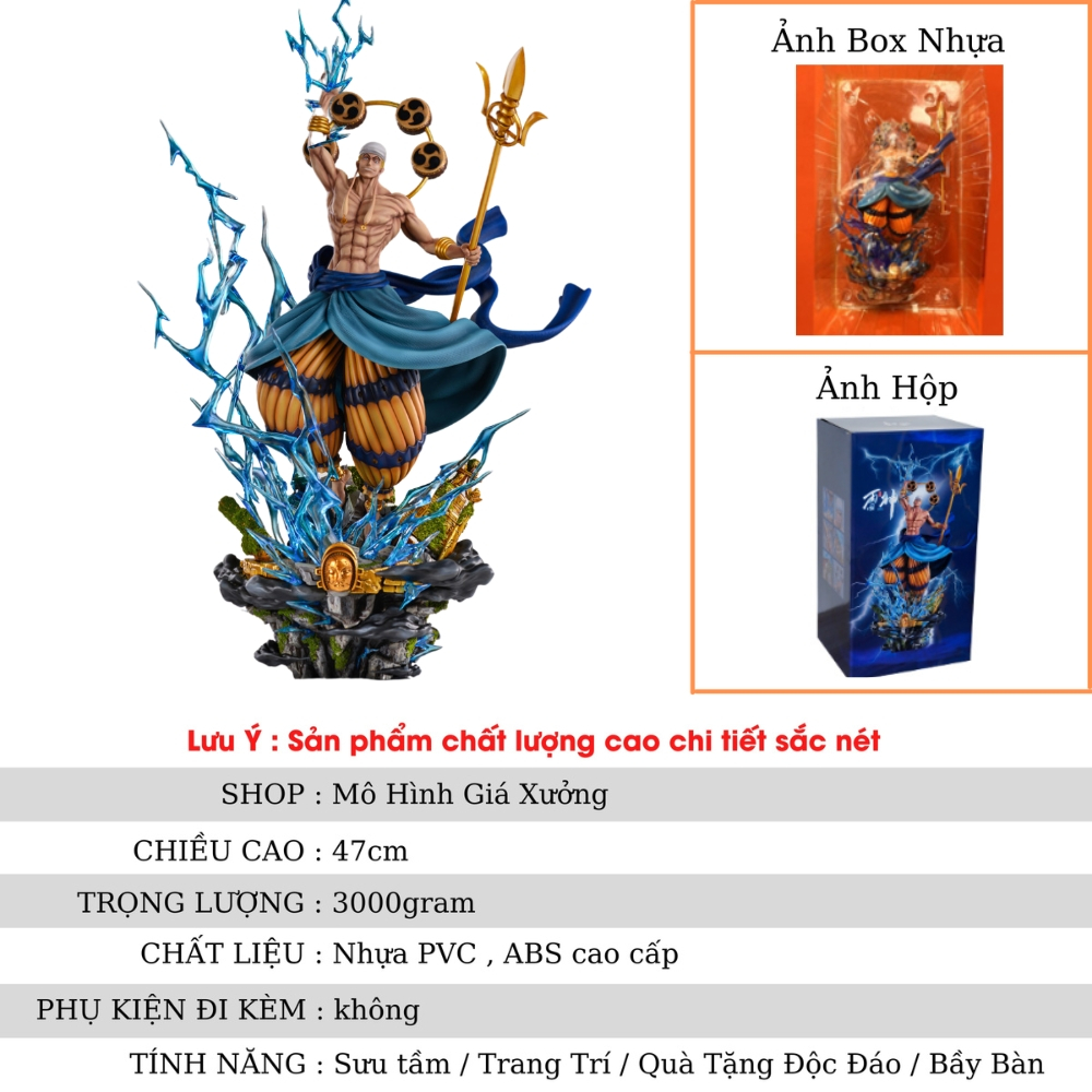 Mô Hình One Piece Enel Chúa Trời siêu phẩm 47cm nặng 3kg - Figure OnePiece - Có Hộp màu - Mô Hình Giá Xưởng