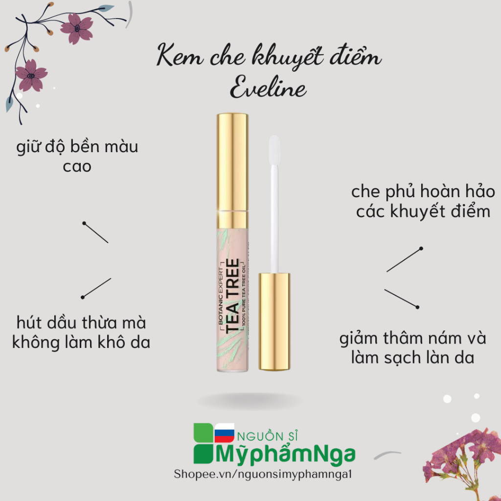 Kem che khuyết điểm Eveline 2in1 (dạng đầu cọ)
