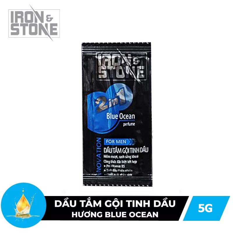 Sữa tắm tinh dầu 2in1 Iron&Stone hương Blue Ocean 650g