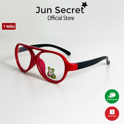 (Tặng kèm kính) Kính bé thời trang Jun Secret form ôm mặt cá tính, chống nắng, chống tia UV bảo vệ mắt mã 1909trong