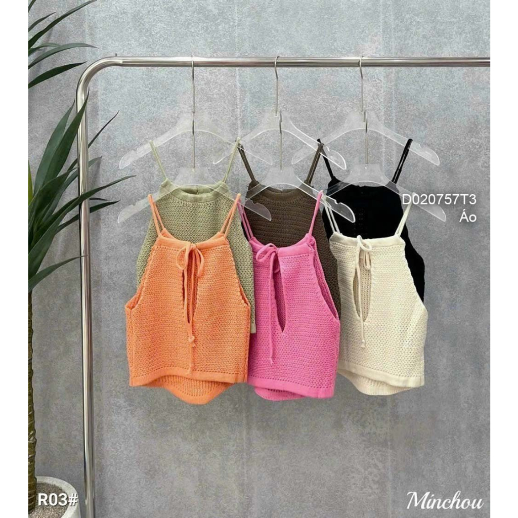 Áo yếm len croptop hàng Quảng Châu