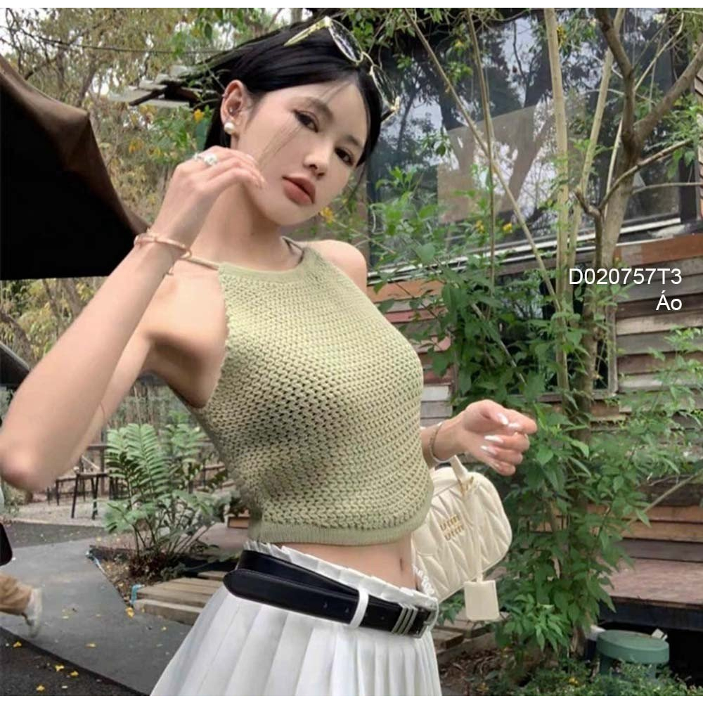 Áo yếm len croptop hàng Quảng Châu