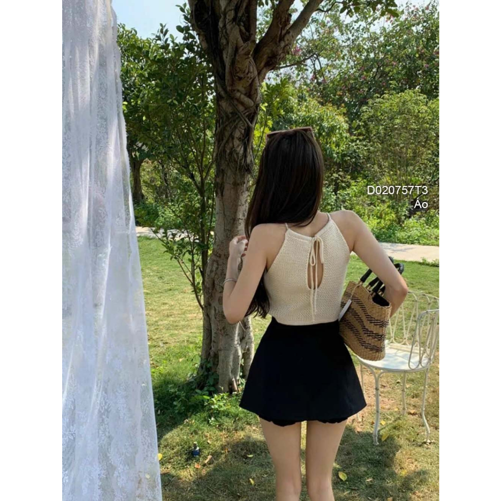 Áo yếm len croptop hàng Quảng Châu