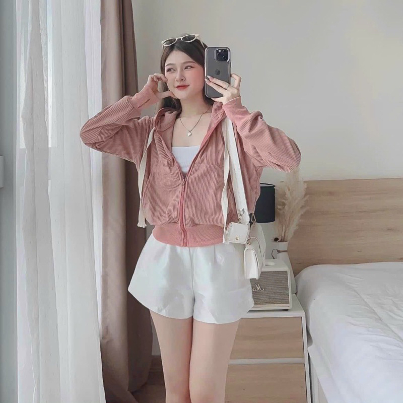 Áo khoác nhung gân siêu đẹp ảnh thật sản phẩm