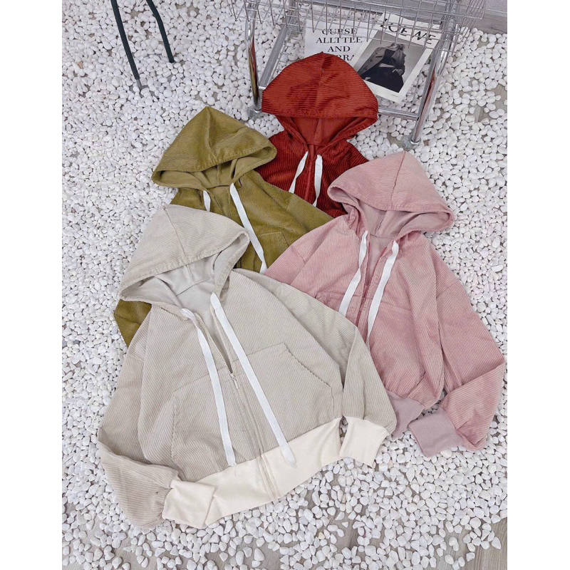 Áo khoác nhung gân siêu đẹp ảnh thật sản phẩm