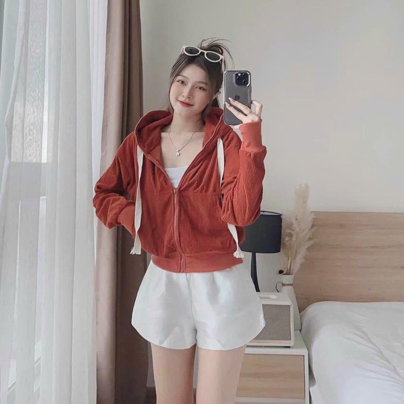 Áo khoác nhung gân siêu đẹp ảnh thật sản phẩm