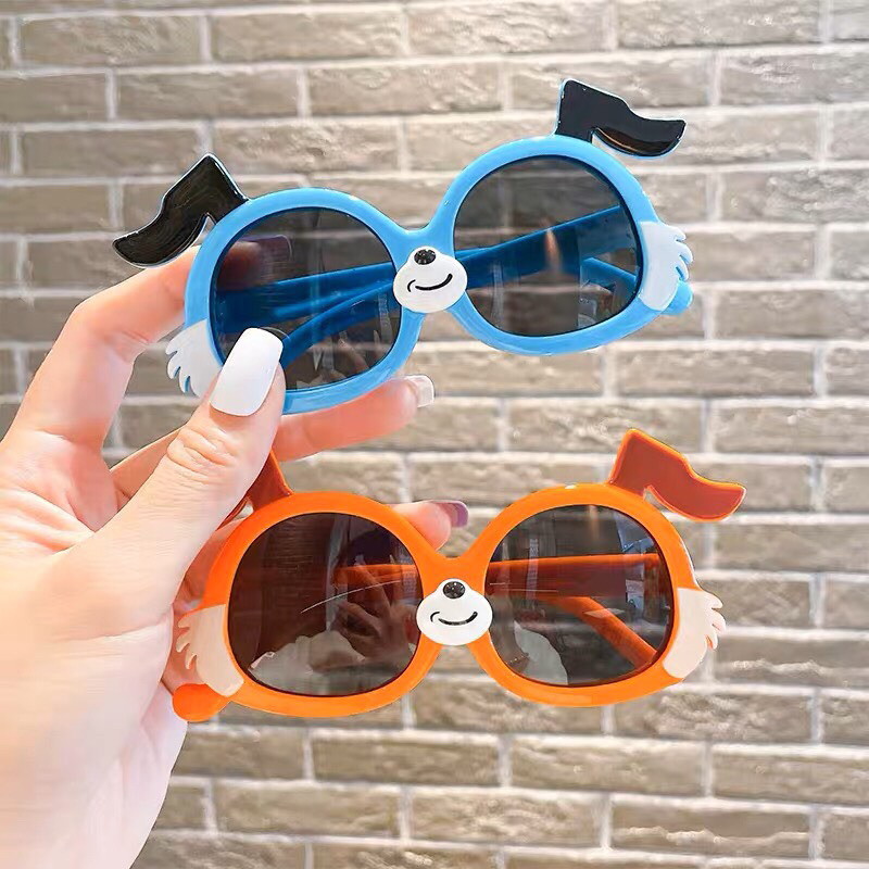 Kính mát gọng dẻo cho bé WILI chống UV400, thiết kế hình chó tai cụp dễ đeo, màu sắc thời trang