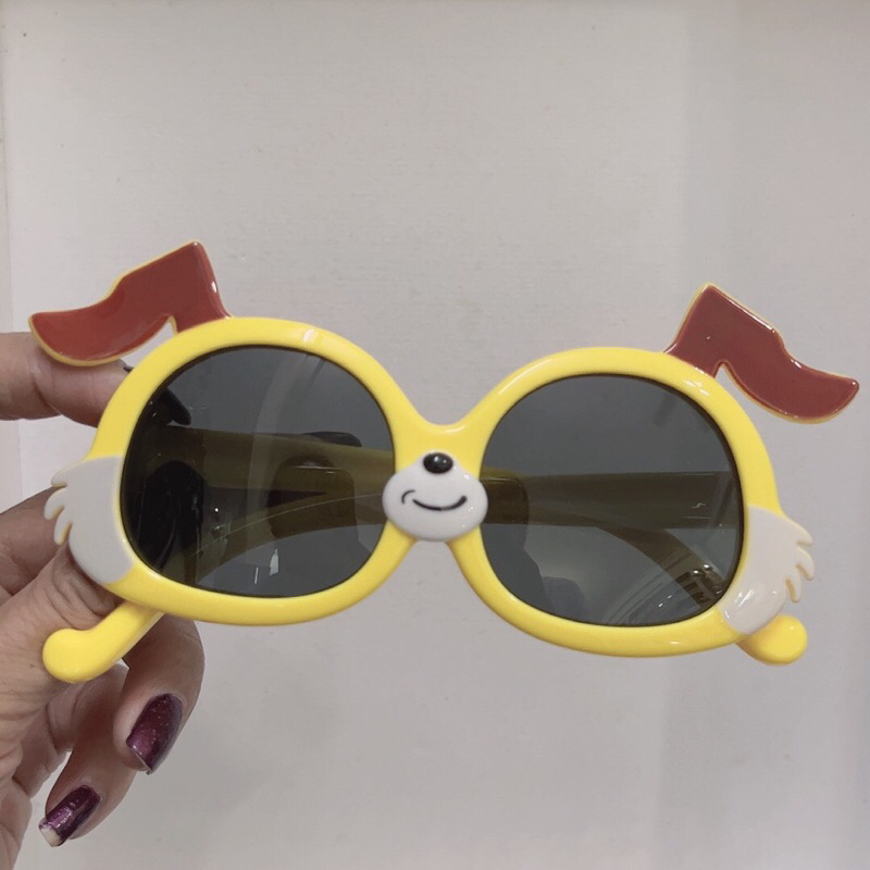 Kính mát gọng dẻo cho bé WILI chống UV400, thiết kế hình chó tai cụp dễ đeo, màu sắc thời trang